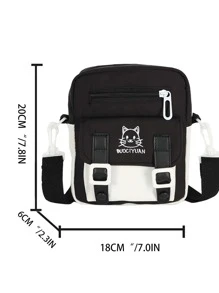 Bông Tai Kẹp Chú Mèo Nhỏ Dễ Thương Mềm Bé Gái Túi Nhỏ Nữ Phiên Bản Hàn Quốc Nữ Sinh Đa Năng Đeo Túi Dễ Thương - màu đen - Xem 3