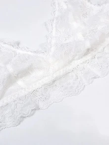 Sujetador con encaje floral - Blanco - Ver 6