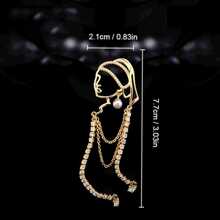 Figure Decor Brooch - Gold - View 3