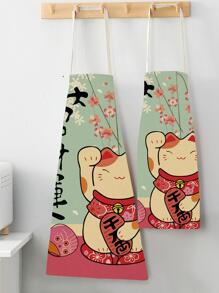 1個綠色不分男女的廚房圍裙 - 彩色 - 查看 2