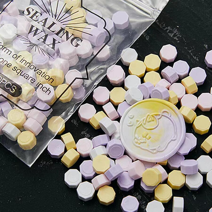 1入組混色封蠟現代八角形封蠟適用於蠟印章 - 彩色 - 查看 1