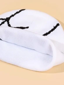 1 chiếc mũ len thời trang họa tiết mạng nhện dành cho nữ cho cuộc sống hàng ngày - trắng - Xem 7