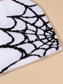 1 chiếc mũ len thời trang họa tiết mạng nhện dành cho nữ cho cuộc sống hàng ngày - trắng - Xem 6