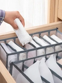 1 hộp đựng đồ lót nhiều ngăn, hộp đựng đồ lót bằng sợi hiện đại dùng để trang trí nhà cửa, trang phục Halloween, đồ trang trí lễ hội mùa thu - trắng - Xem 5