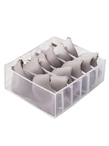 1 hộp đựng đồ lót nhiều ngăn, hộp đựng đồ lót bằng sợi hiện đại dùng để trang trí nhà cửa, trang trí mùa thu, trang trí lễ hội, trang trí phòng, trang trí nhà cửa, trang trí mùa thu, trang trí phòng ngủ - Màu be - Xem 6