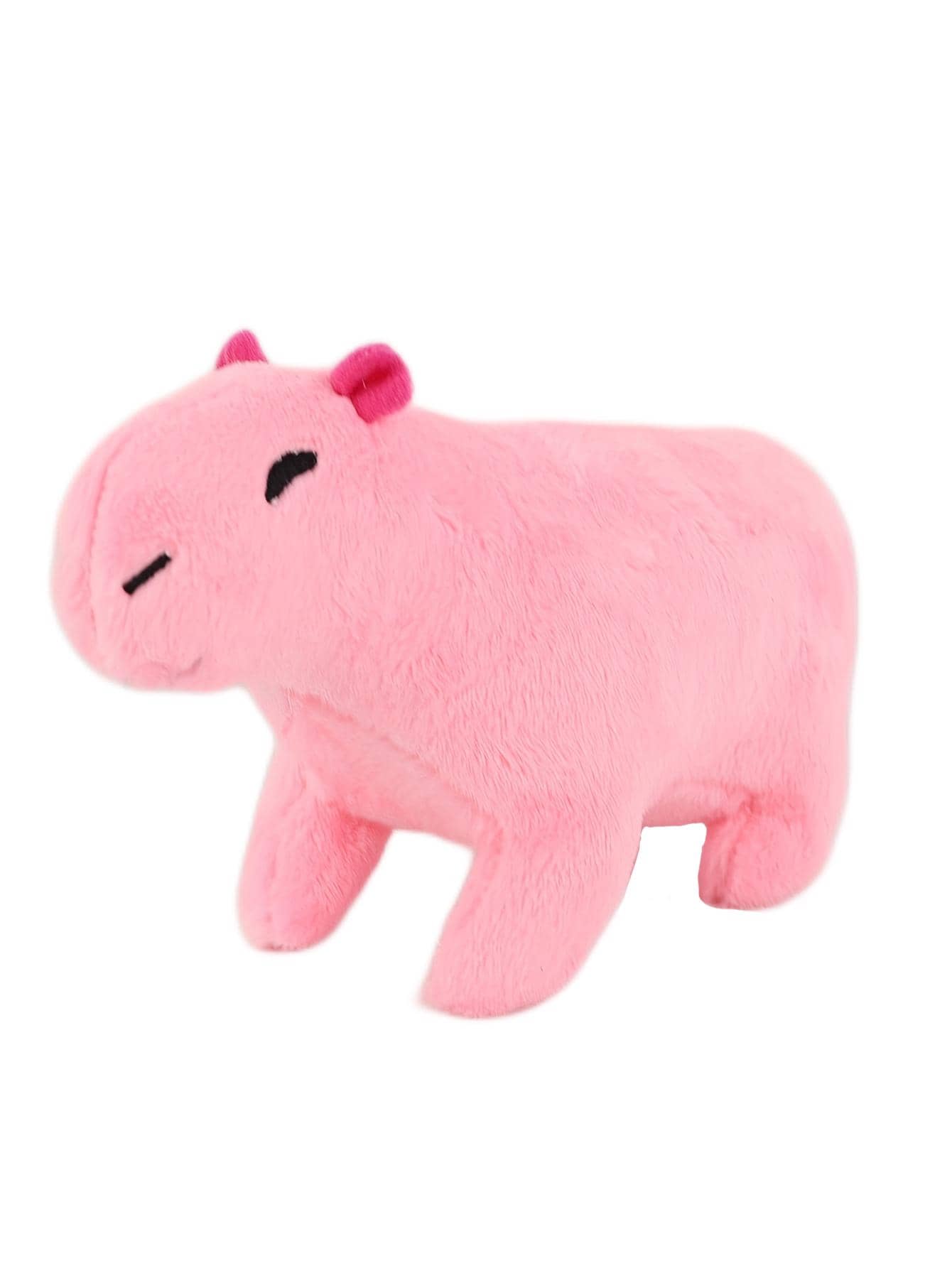 Molutian 7.08英寸模擬粉色水豚毛絨玩具毛茸茸水豚玩偶柔軟填充玩具動物兒童生日禮物 - 粉色 - 查看 1