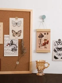 30pcs Butterfly & Mushroom Pattern Sticker, Multi-purpose Decorative Sticker For DIY Craft, Hand Account, Decoration - Yellow - View 3