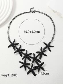 Collar con diseño de estrella de mar - Negro - Ver 5