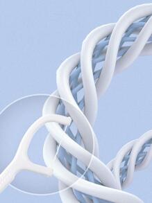 1box PS Toothpick Line Tooth Pick Stick, Modern Portable White Teeth Cleaning Tool For Home, Travel - White - View 8