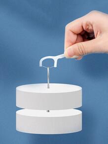 1box PS Toothpick Line Tooth Pick Stick, Modern Portable White Teeth Cleaning Tool For Home, Travel - White - View 6