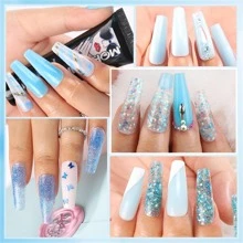 Morovan Poly Gel Nail Kit - Professional Poly Nail Extension Gel Kit 12 Colors Poly Nail Gel Kits Starter Kit All In One Poly Gel Kit for Beginners with Everything Poly Gel Nail Color Packs DIY at Home - 淡紫色 - 查看 7