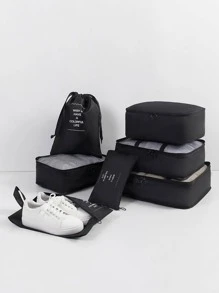 Multifunctional Travel Set, 7pcs Portable Suitcase Organizer For Clothes And Accessories Storage During Business Trips For Travel Storage Bag,Makeup Bag,Cosmetic Bag,Vacation Organizer,Large Capacity Makeup Organizer Makeup Case, For Lipstick, Brush, Skincare, Mobile Phone, Coin, Small Items, For Home,Gift,Vacation And Festival Halloween Christmas Multifunctional Use - Khaki - View 12