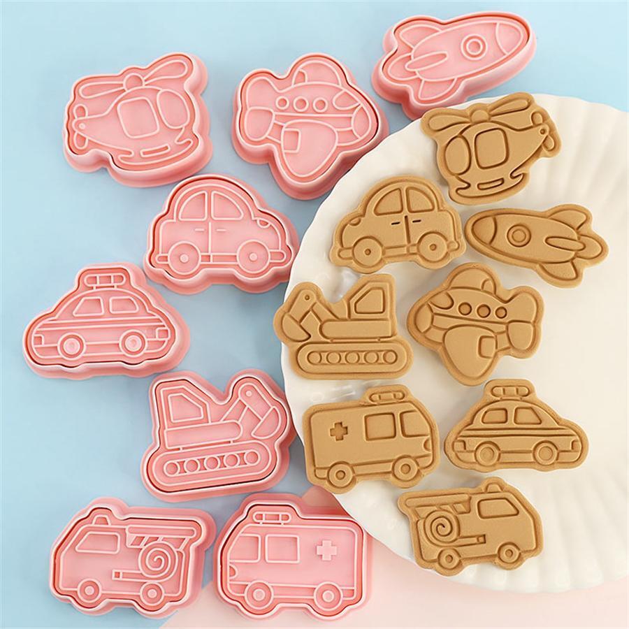 8pcs Car Shaped Cookie Stamp