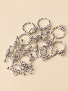10pcs/set Lobster Clasp DIY Jewelry Accessory - Silver - View 1