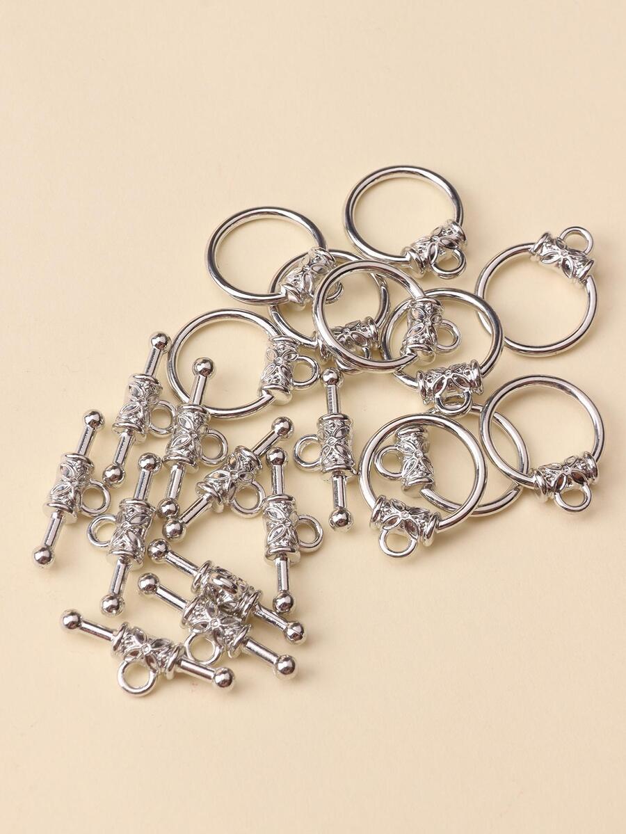 10pcs/set Lobster Clasp DIY Jewelry Accessory - Silver - View 1