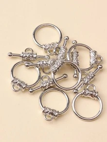 10pcs/set Lobster Clasp DIY Jewelry Accessory - Silver - View 3