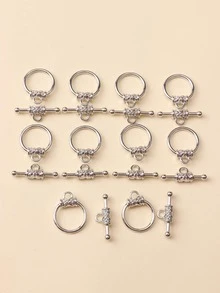 10pcs/set Lobster Clasp DIY Jewelry Accessory - Silver - View 4