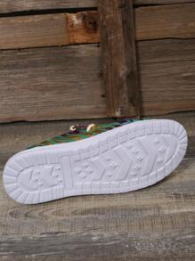 Giày lười họa tiết sọc ngựa vằn cho nữ, giày thể thao vải ngoài trời - Nhiều màu - Xem 5