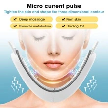 1 pieza Masajeador inteligente en forma de V para el rostro