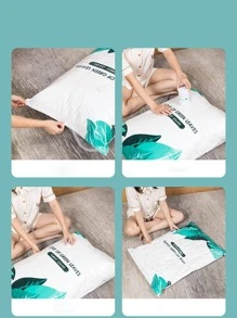 1入組平底真空旅行服裝收納袋,衣服壓縮包適用於行李收納 - 白色 - 查看 4