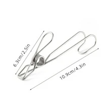 5pcs Stainless Steel Clothes Peg - Silver - View 2