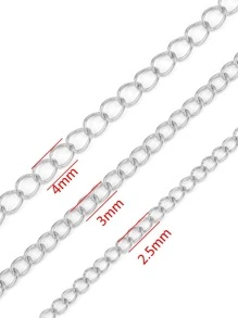 Dây chuyền tự làm bằng thép không gỉ thời trang 2.5/3/4mm dành cho nữ để làm đồ trang sức tự làm - Bạc - Xem 4