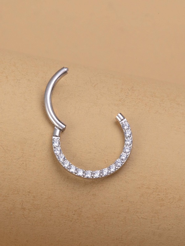 Cubic Zirconia Decor Nose Ring