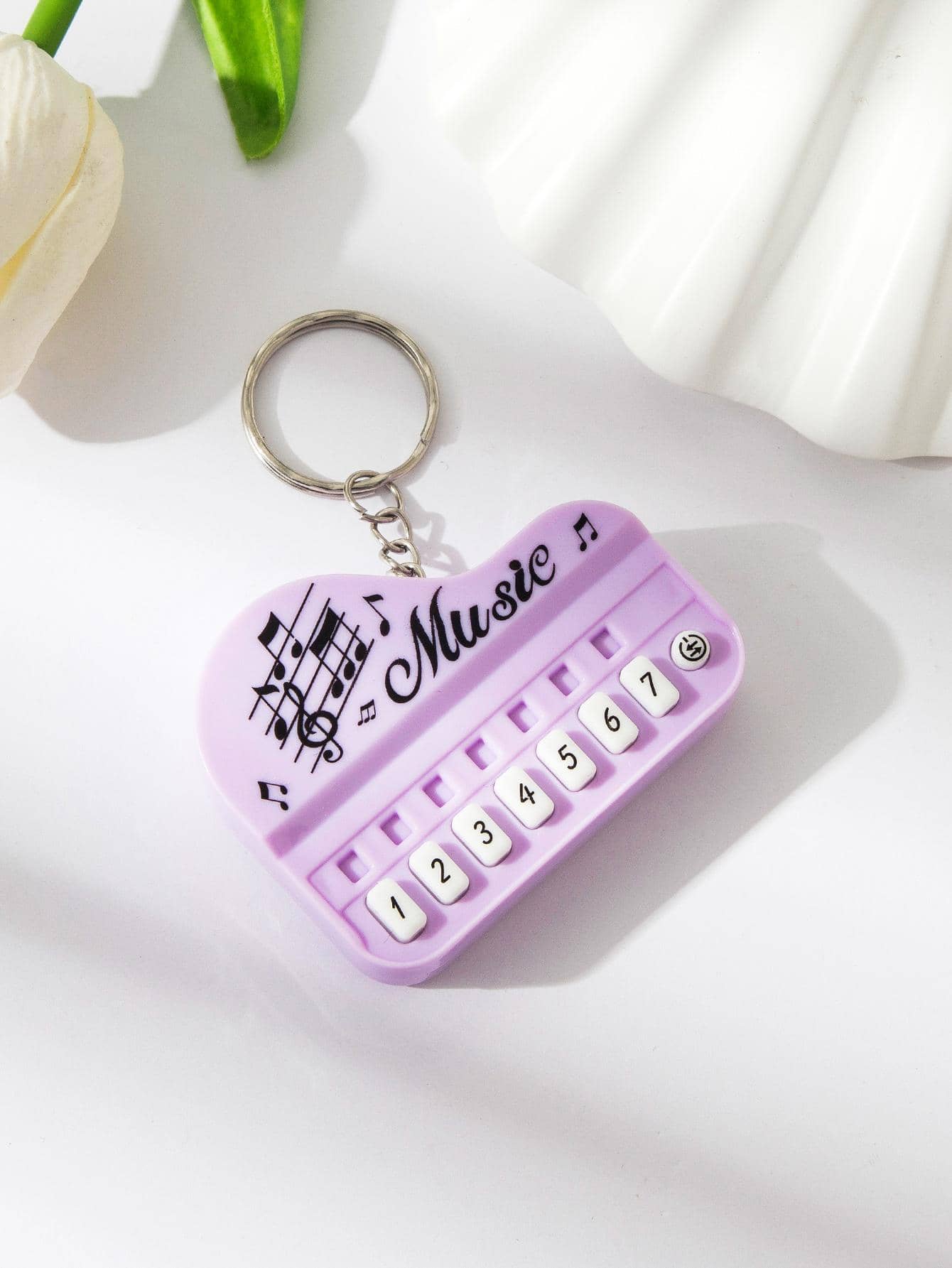 1入組女士迷你電子器官設計創意鑰匙圈 - 淡紫色 - 查看 1
