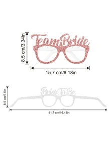 12 件字母图案眼镜派对拍照道具 - 香檳色 - 查看 3