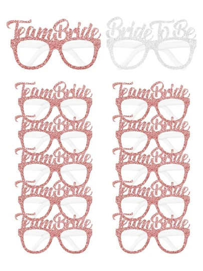 12 件字母图案眼镜派对拍照道具