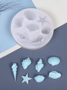1pc Conch & Shell Design DIY Silicone Mold, Modern Silicone Mold For DIY - trắng - Xem 2