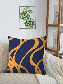 1pc Graphic Print Cushion Cover Without Filler, Modern Fabric Decorative Throw Pillow Case For Living Room And Bedroom - Nhiều màu - Xem 1