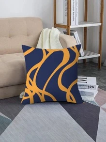 1pc Graphic Print Cushion Cover Without Filler, Modern Fabric Decorative Throw Pillow Case For Living Room And Bedroom - Nhiều màu - Xem 3