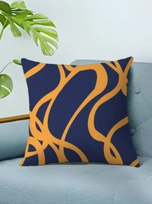 1pc Graphic Print Cushion Cover Without Filler, Modern Fabric Decorative Throw Pillow Case For Living Room And Bedroom - Nhiều màu - Xem 5