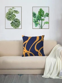 1pc Graphic Print Cushion Cover Without Filler, Modern Fabric Decorative Throw Pillow Case For Living Room And Bedroom - Nhiều màu - Xem 2