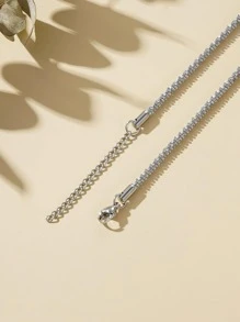 1pc Fashion Stainless Steel Minimalist Chain Necklace For Women For Daily Decoration