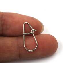 Rompin 50pcs Stainless Steel Fishing Lure Snap Quick Snap Hook Connector