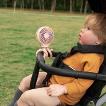 WiHoo Stroller Fan Battery Operated,Portable Fan Car Seat Baby Fan With Flexible Tripod,3 Speeds Rechargeable Clip On Fan,USB Mini Small Personal Fan For Crib Treadmill Camping And Travel - 粉色 - 查看 3