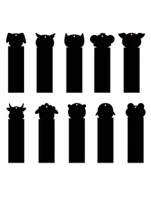 10pcs Cartoon Animal Pattern Scratch Painting Bookmark, Cute Multi-purpose Book Marker For Student, Reading Book - Nhiều màu - Xem 3