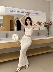 Women Two-piece Outfits - White - View 1