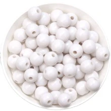 100pcs/bag 4/6/8mm Shiny Surface Macaron Sweet Candy Colored Acrylic Round Beads For Diy Jewelry Making - White - View 8