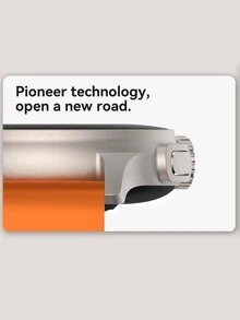 1pc Men Women Orange Silicone Strap Sporty Date Heart Rate Monitoring Sleep Tracking Multi-function Round Dial Smart Watch, Compatible With Androids iPhone - Orange - View 6