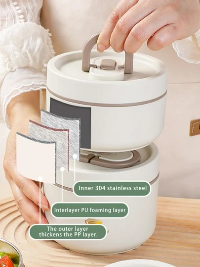 不銹鋼分體保溫便當盒