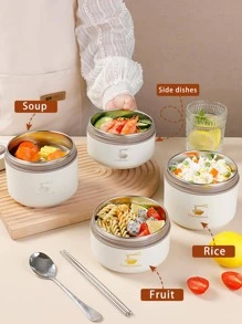 Hộp cơm trưa di động 1 cái - Màu xanh hải quân - Xem 6