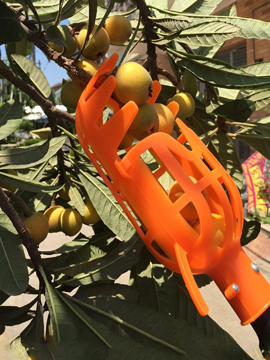 1pc Plastic Fruit Picker, Modern Orange Fruit Picker For Garden,Garden Tools, Gardening Tools For Garden - Orange - View 1
