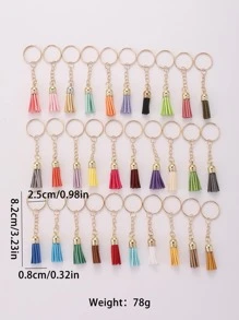 30 chiếc móc khóa thời trang dành cho nữ tua rua để trang trí chìa khóa - Nhiều màu - Xem 7