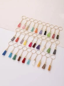 30 chiếc móc khóa thời trang dành cho nữ tua rua để trang trí chìa khóa - Nhiều màu - Xem 5