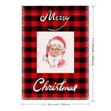 1入組聖誕老人印花裝飾花園旗幟 - 彩色 - 查看 6