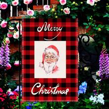 1入組聖誕老人印花裝飾花園旗幟 - 彩色 - 查看 3