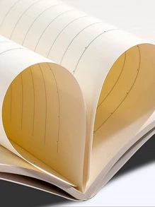 1入組格紋和字母圖案現代便攜隨機筆記本適用於學生 - 彩色 - 查看 2